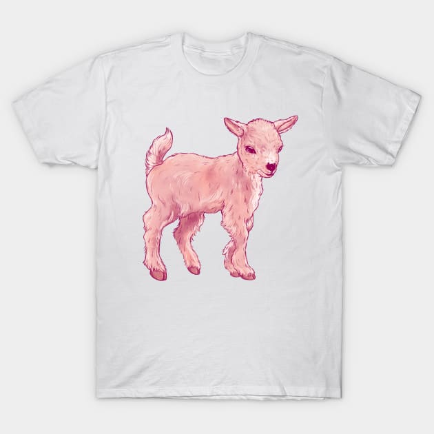 Pink Goat Kid T-Shirt by Jewelia